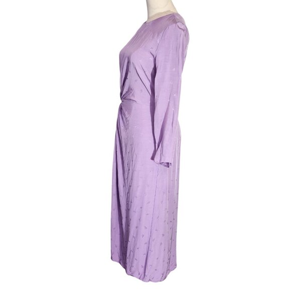 Paris Atelier & Other Stories Lavender Midi Dress With Knot Detail Womens Size 2 - Picture 4 of 16